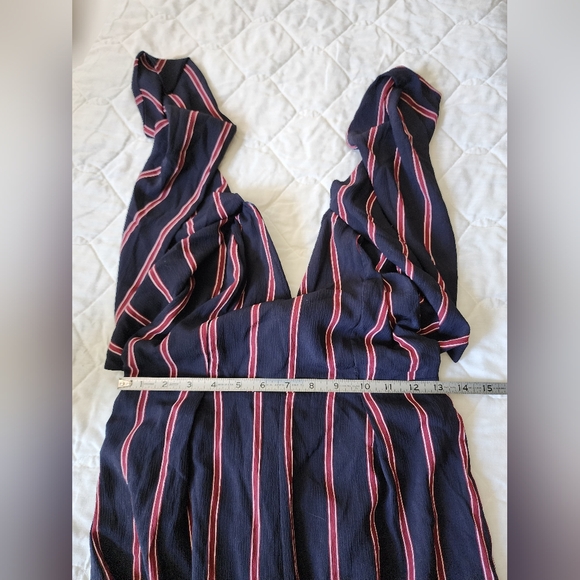 Windsor Navy Jumpsuit with Red and White Stripes (sz small) - Picture 10 of 10